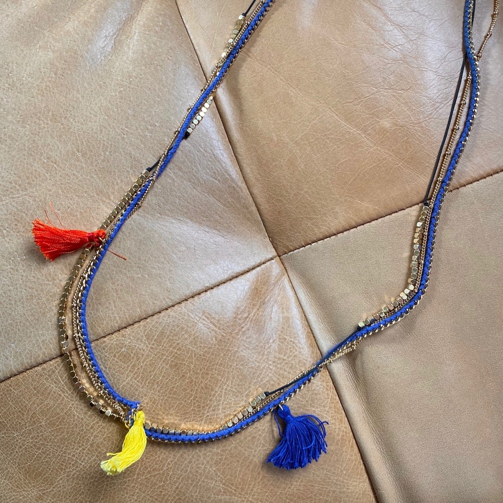 Layered multi-strand necklace.